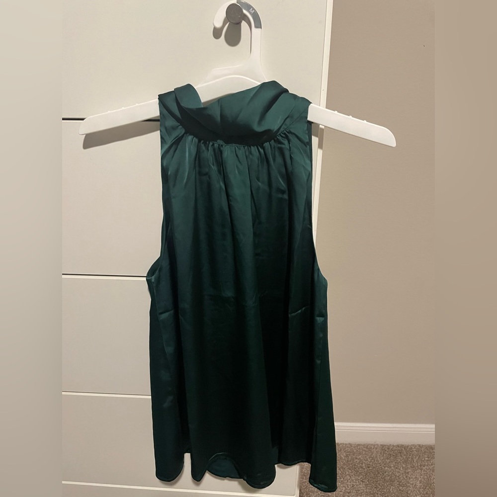 Green Entro Silk Tie Back Halter